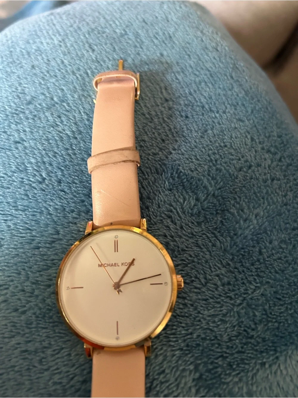 Michael Kors Pink Leather Strap Women's Watch